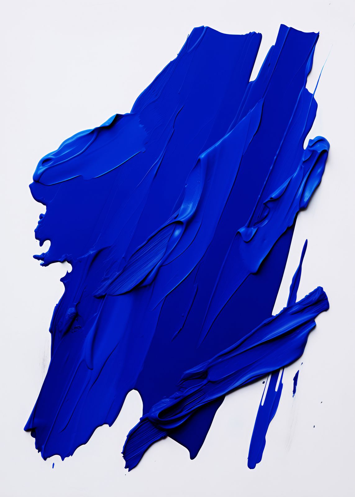 Poster - Abstracte Blauwe Streken