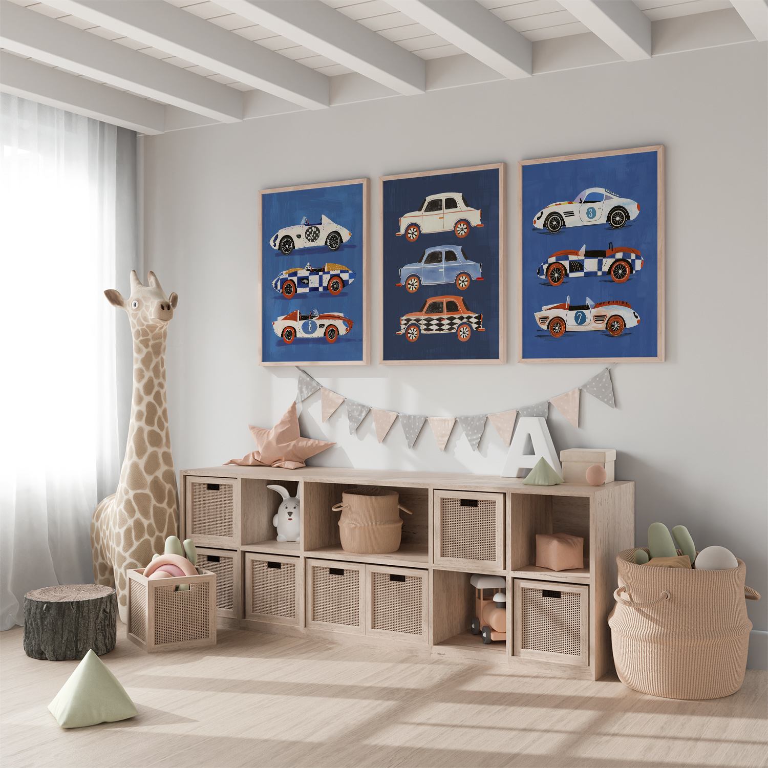 Poster - Retro Auto Collectie / Set van 3