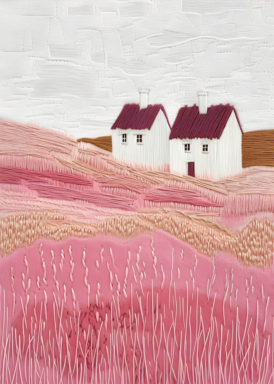 Poster - Roze Platteland