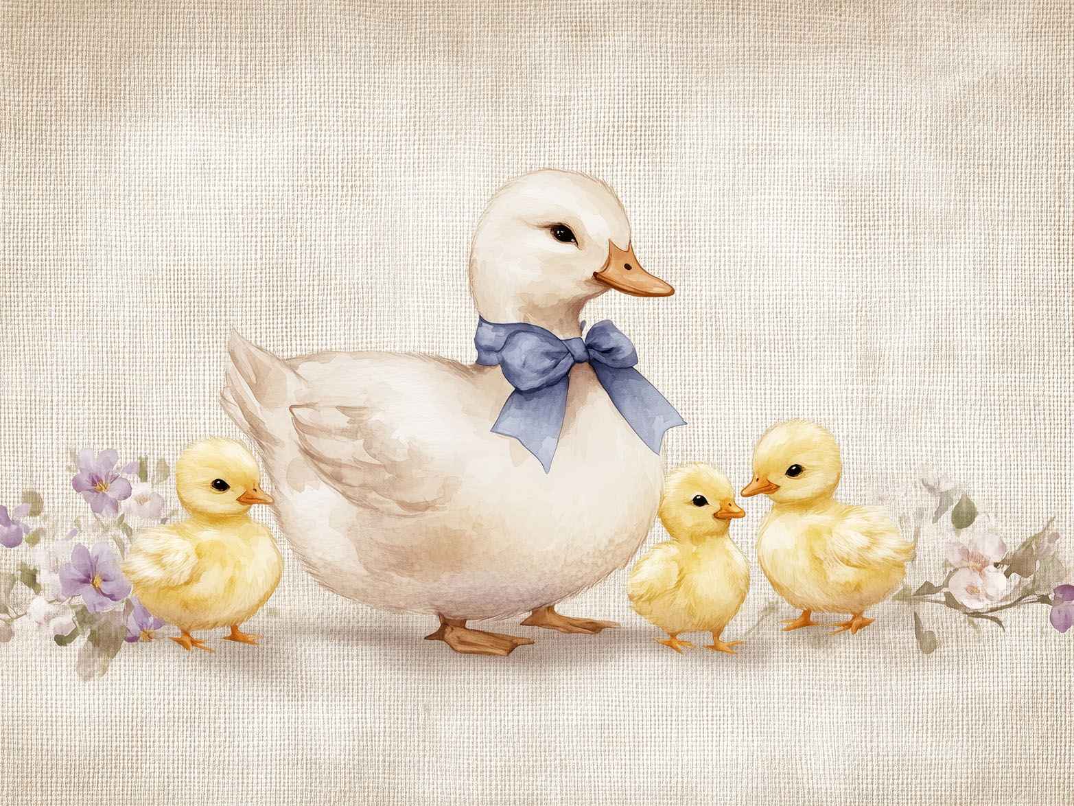 Poster - Eendenfamilie