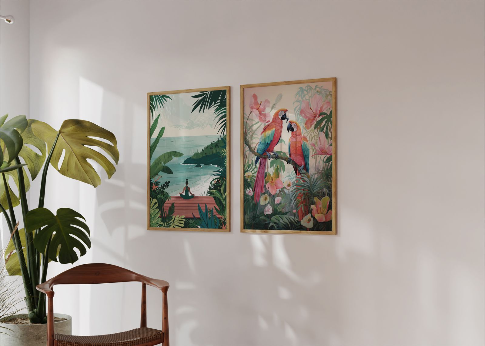 Poster - Tropische Rust Set van 2