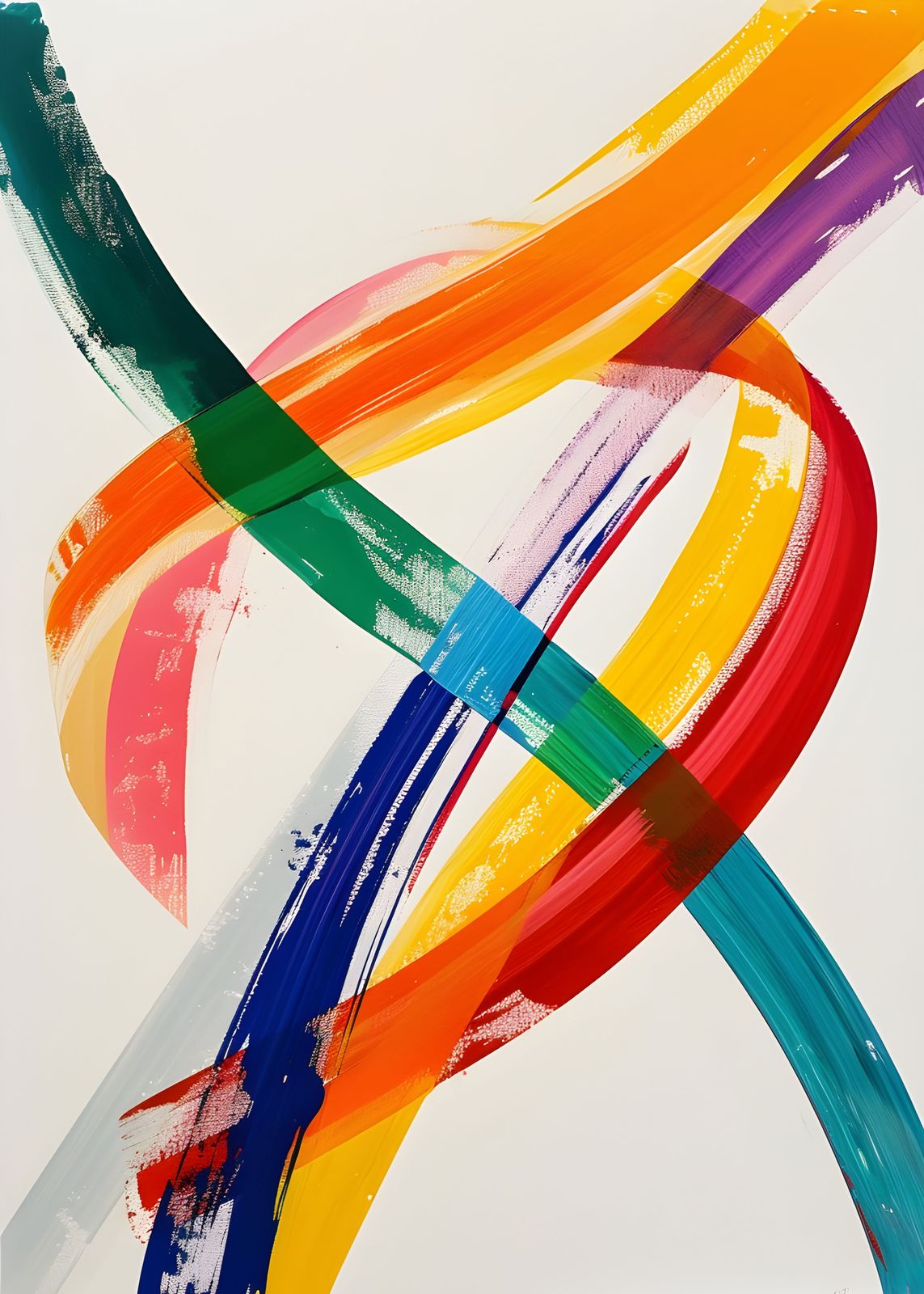 Poster - Kleurrijk Abstract Kunstwerk