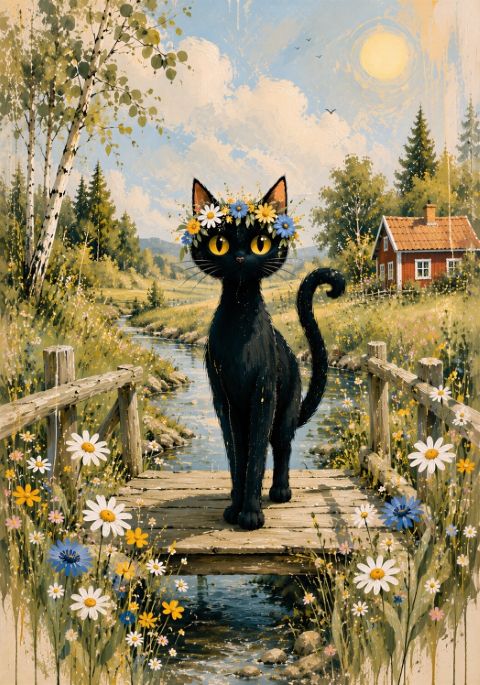 Poster - Kat op Brug