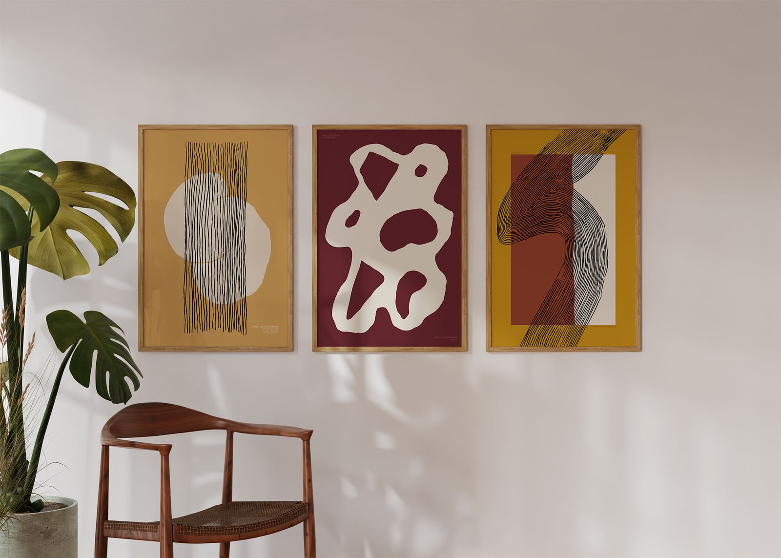 Poster - Primitieve Modernisme / Set van 3