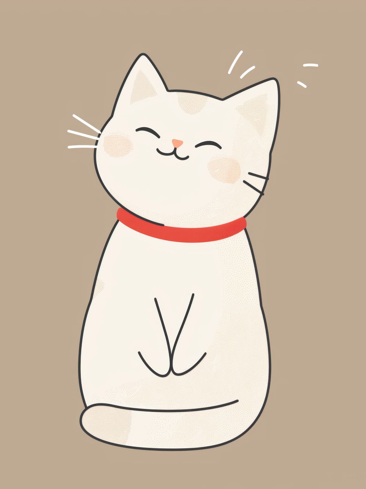 Poster - Schattige Kat Illustratie