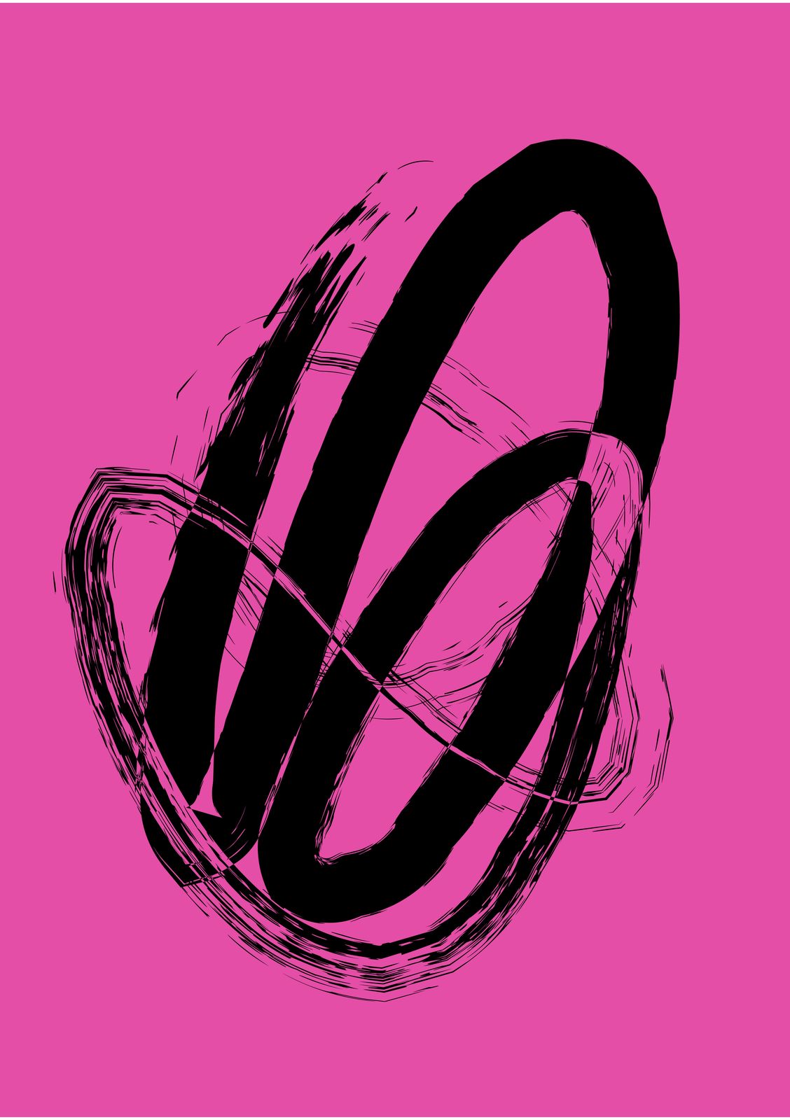 Poster - Abstracte Roze Kunst