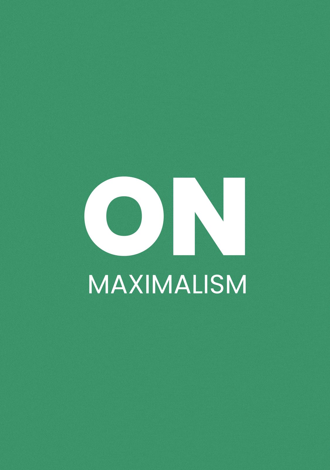 Poster - Maximalisme Groen