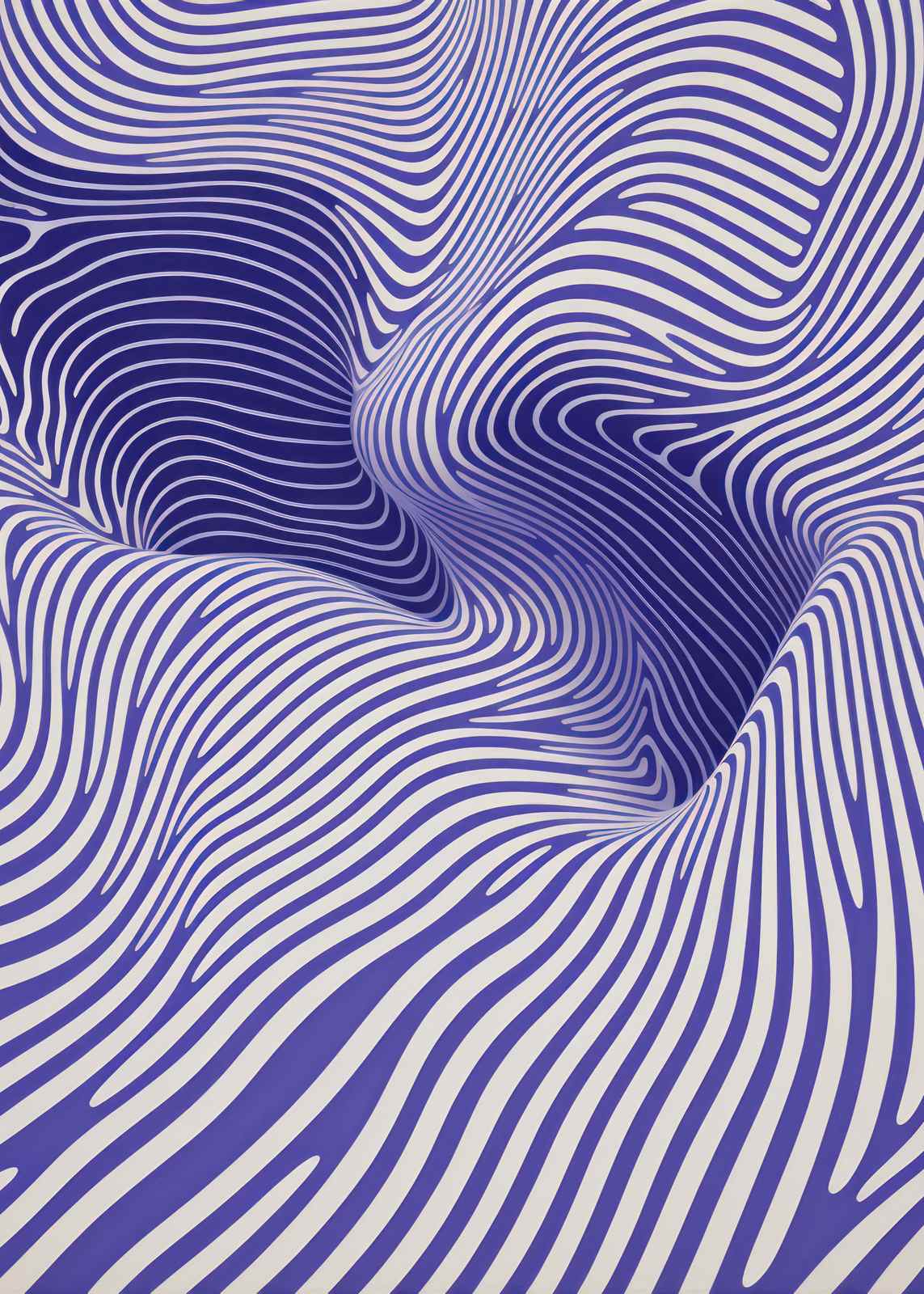 Poster - Blauwe Abstracte Golven