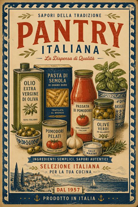 Poster - Italiaanse Voorraadkamer Vintage