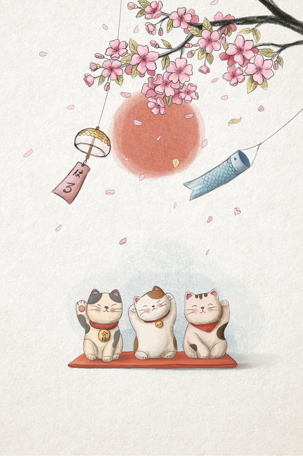 Poster - Japanse Geluks Katten