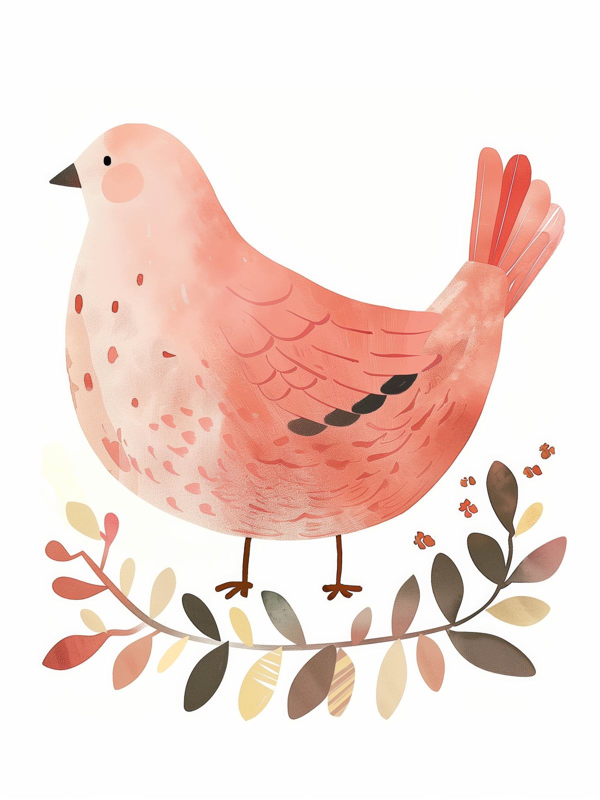 Poster - Roze Vogelontwerp