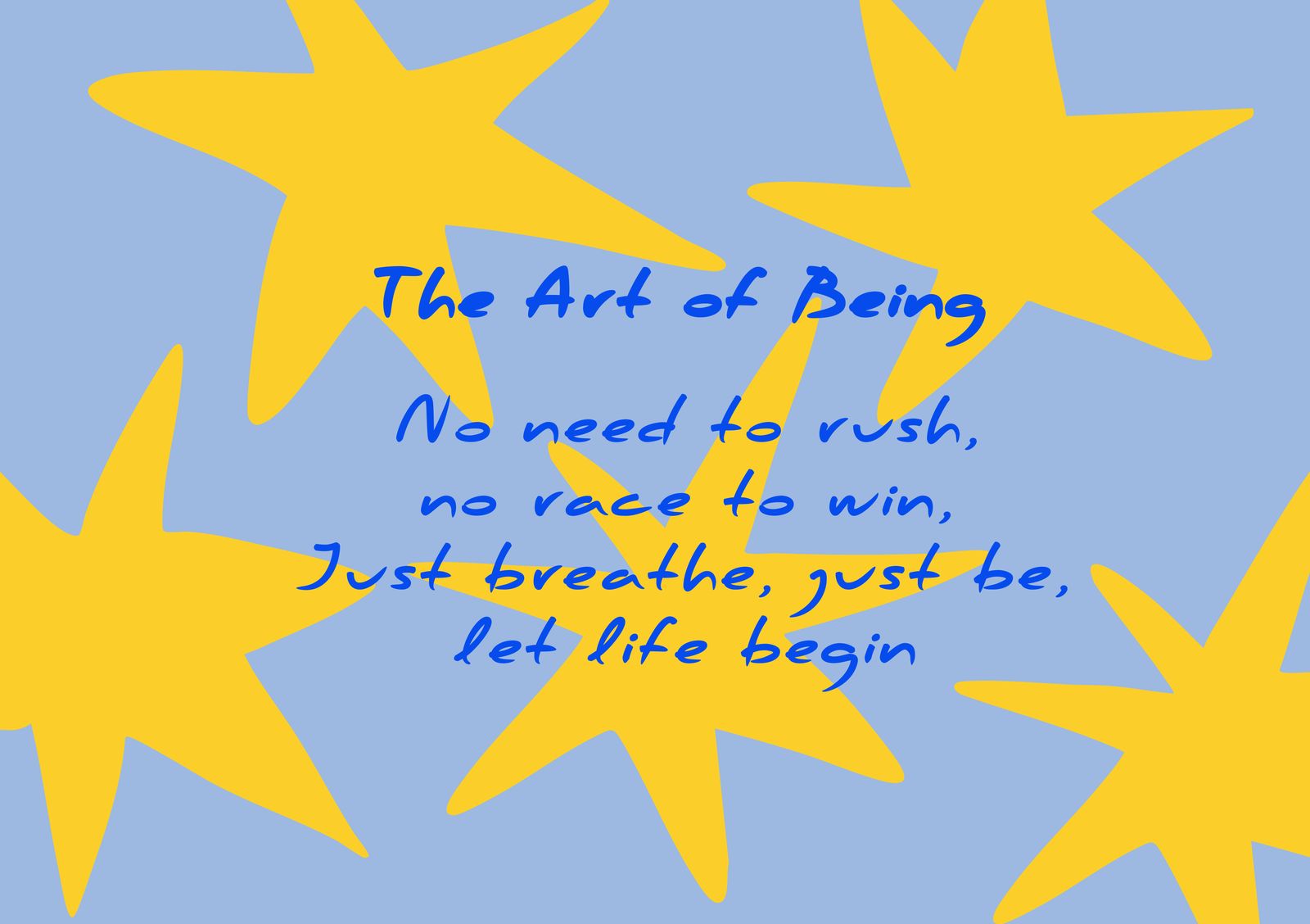 Poster - De kunst van het zijn