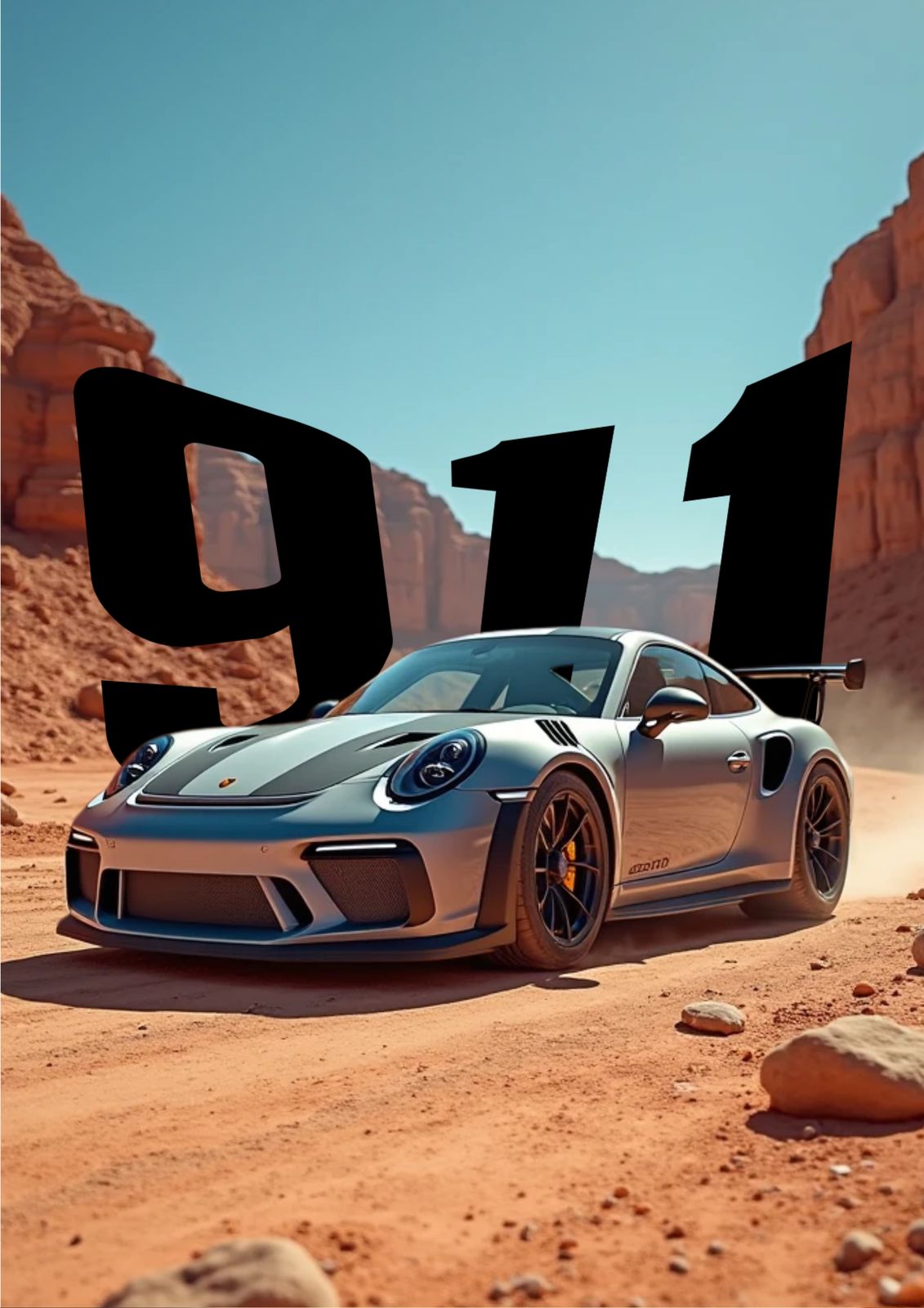Poster - Porsche 911 Woestijn