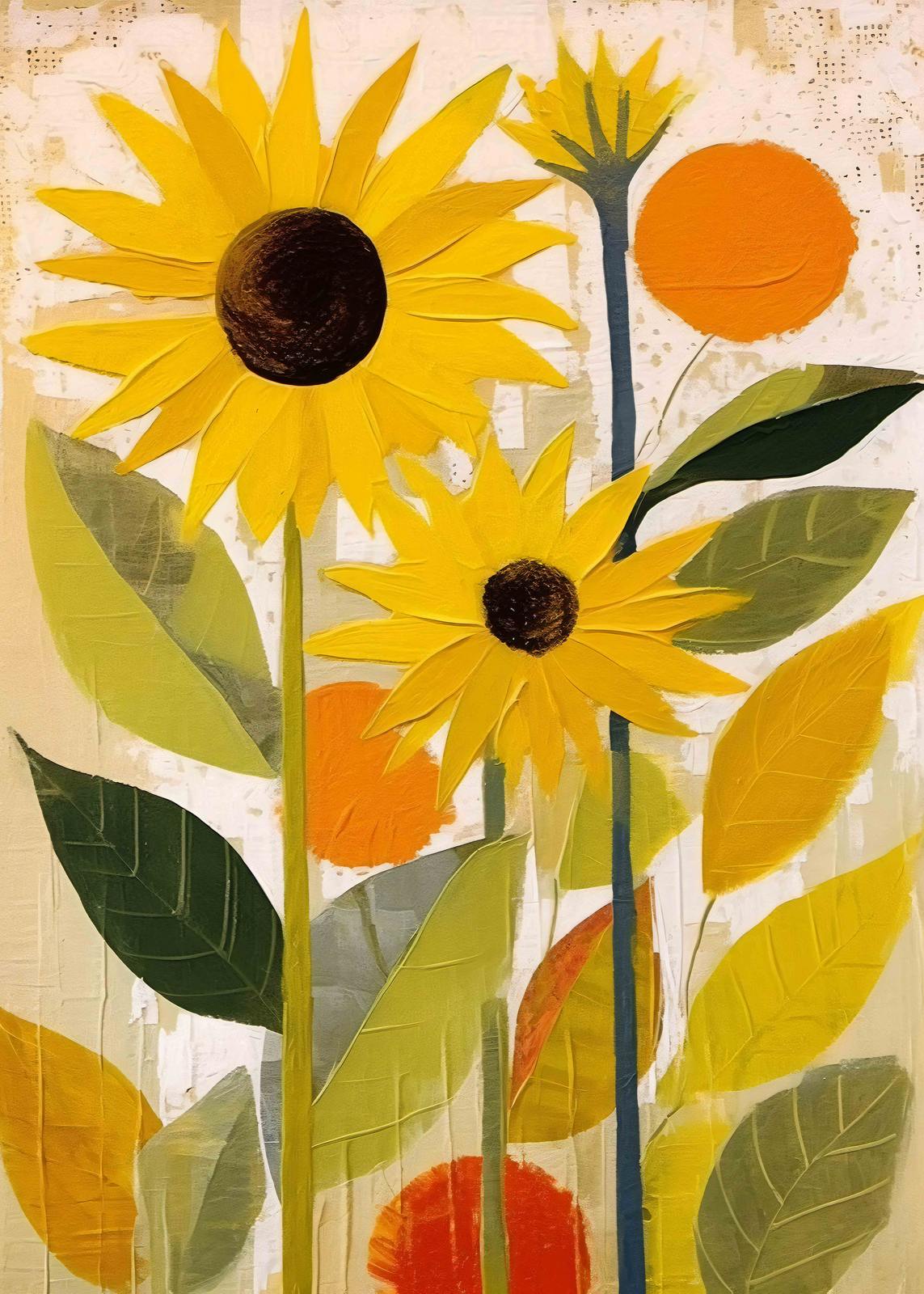 Poster - Zonnebloem Kunst
