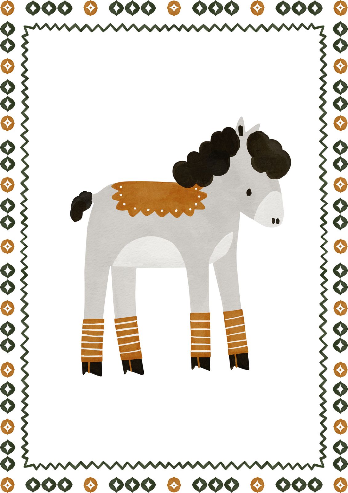 Poster - Schattig Paard Ontwerp