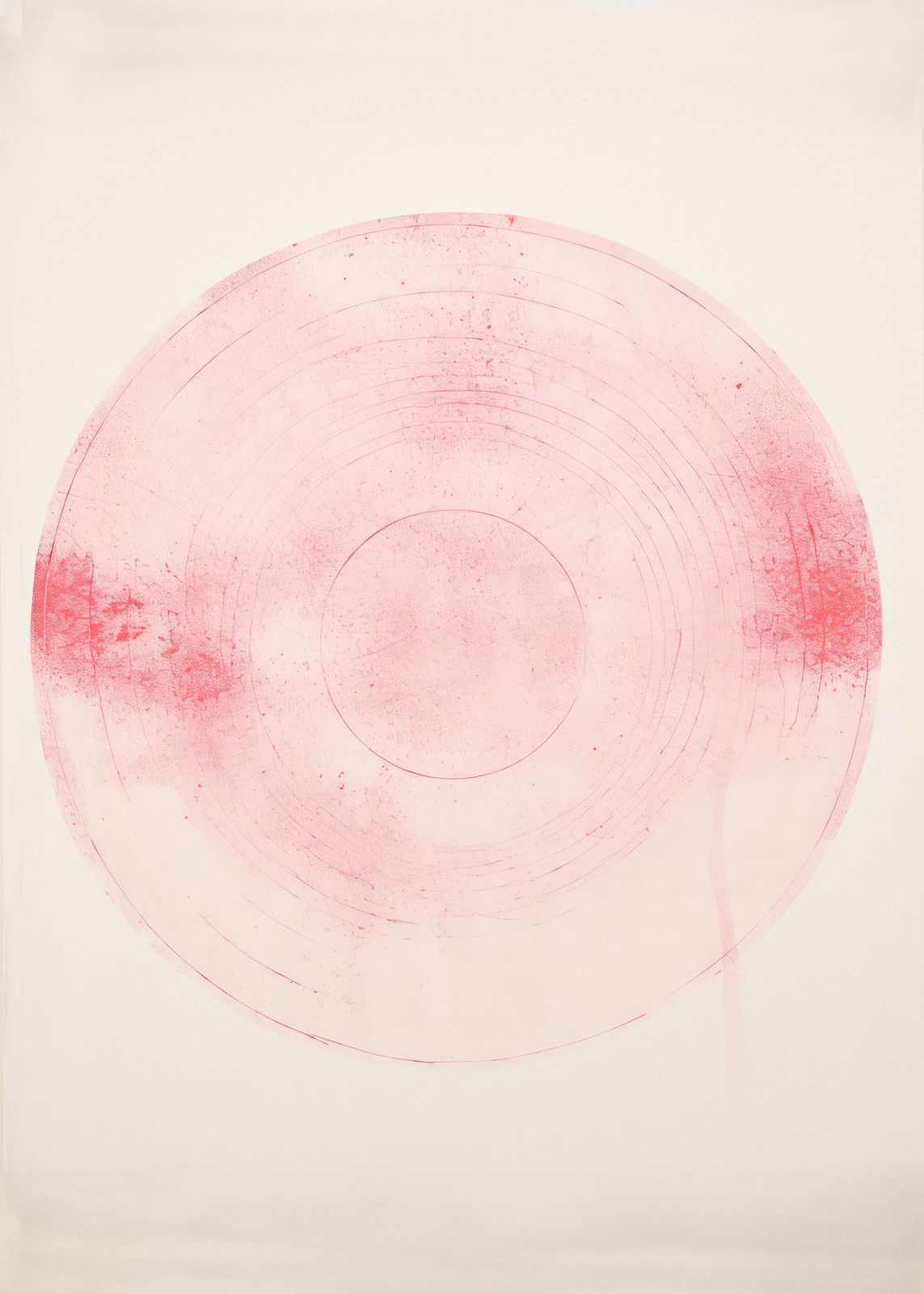 Poster - Abstracte Roze Cirkel