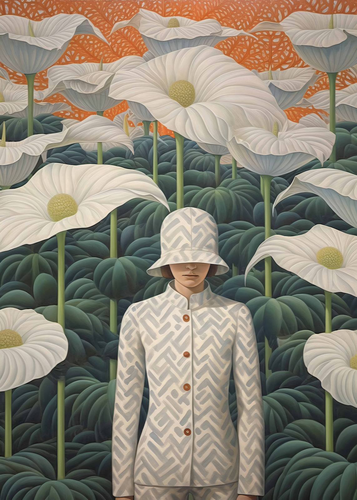 Poster - Bloemenpersoon