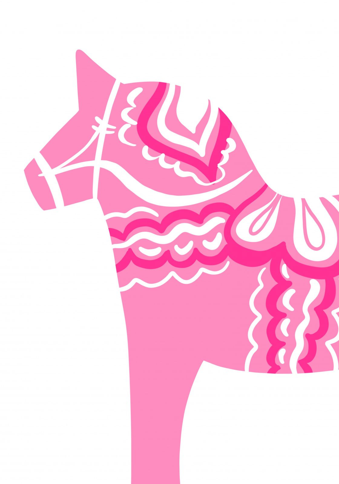 Poster - Roze Paardontwerp