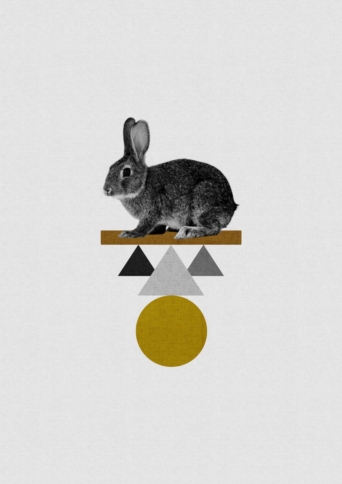 Poster - Geometrisch Konijn Ontwerp