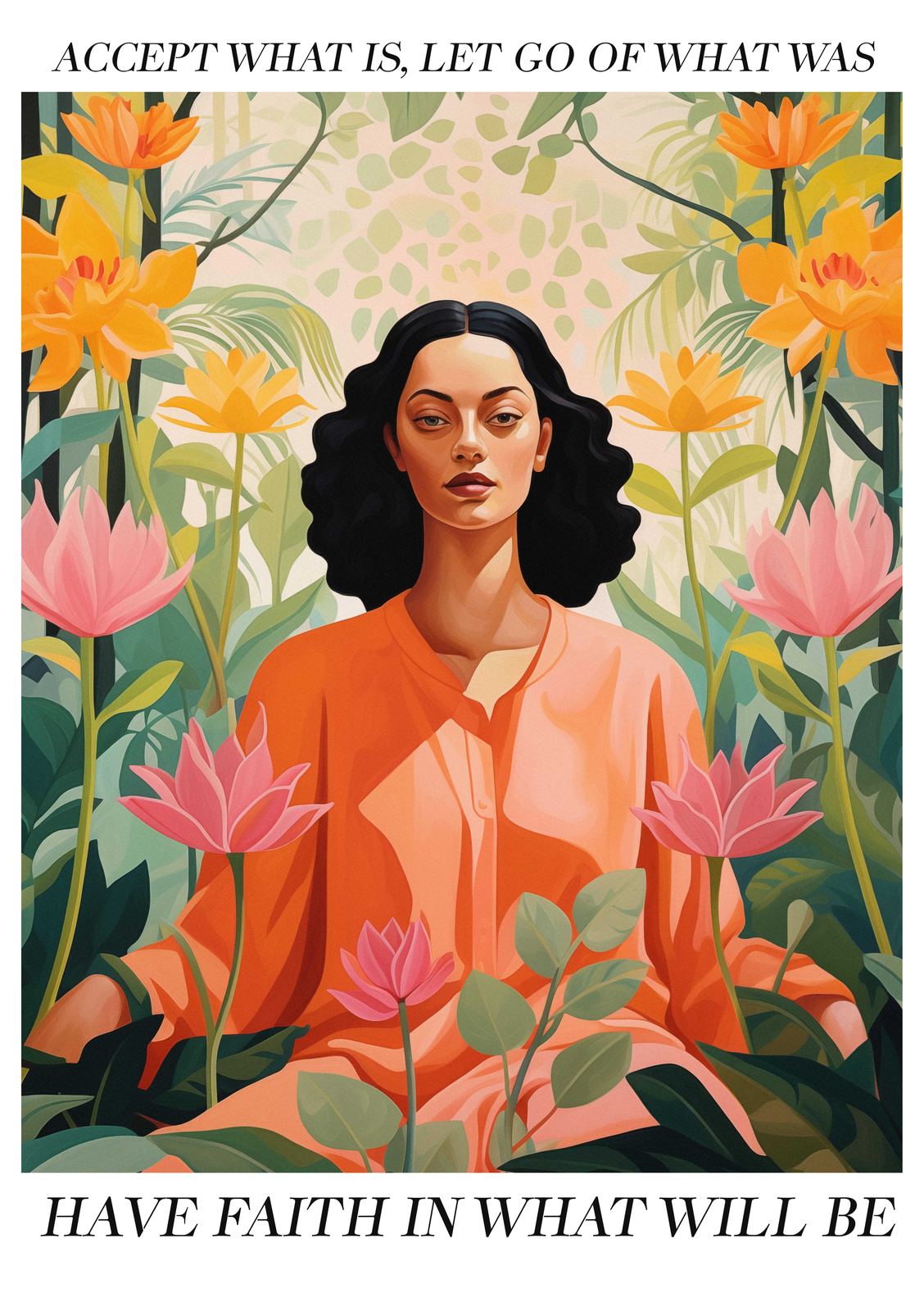 Poster - Bloemenmeditatie