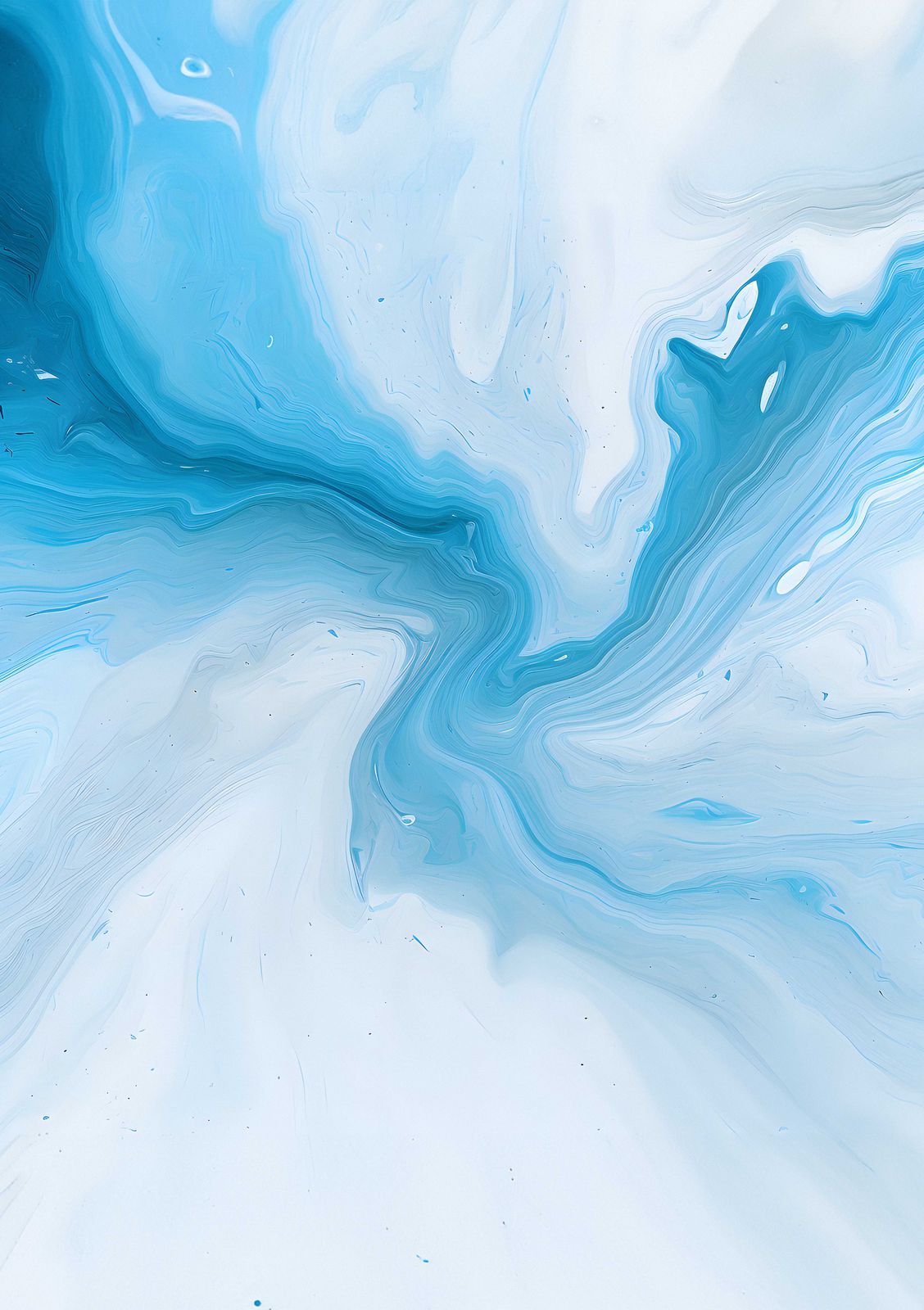 Poster - Blauwe Abstracte Kunst