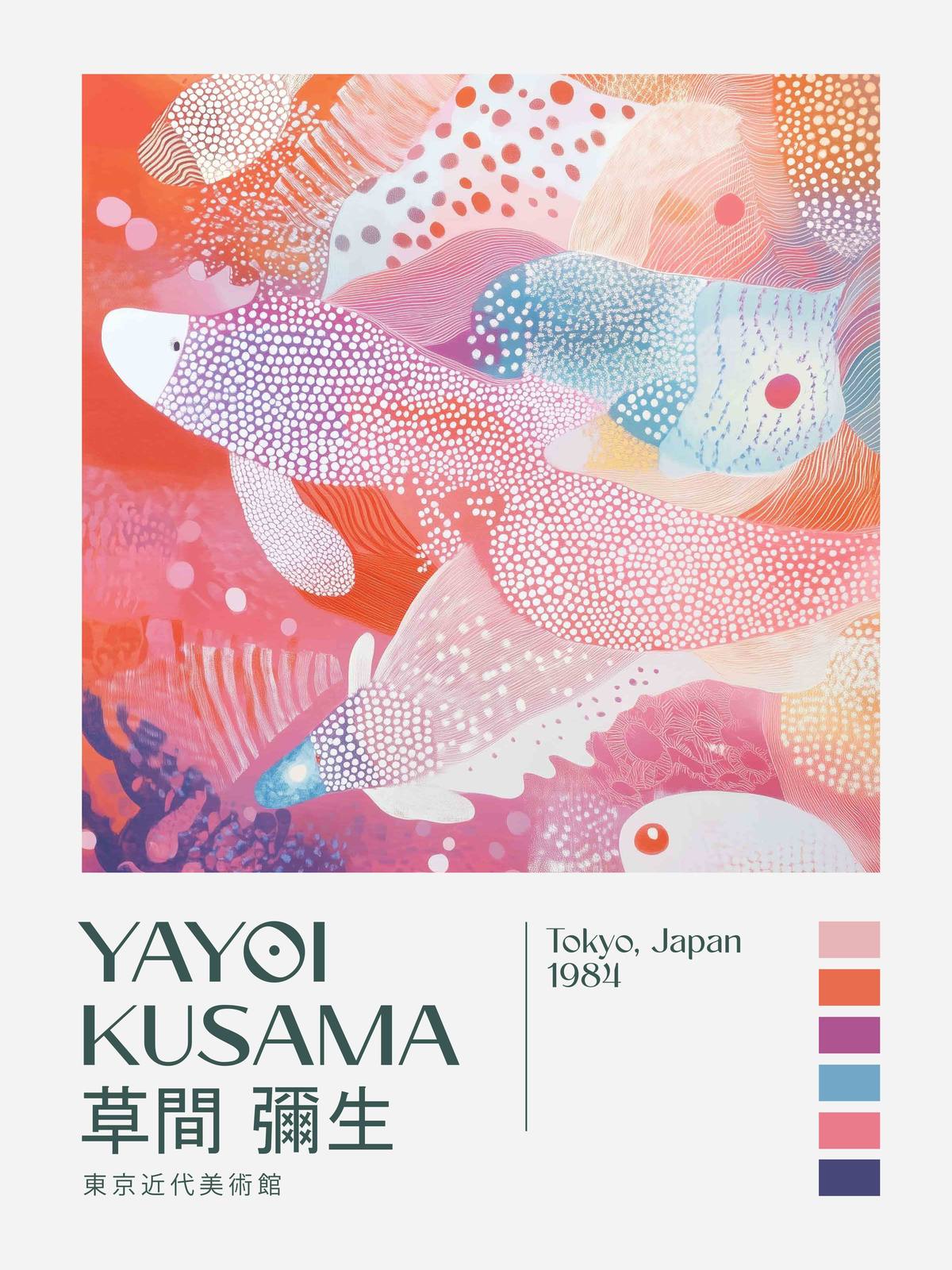 Poster - Yayoi Kusama-kunstwerk