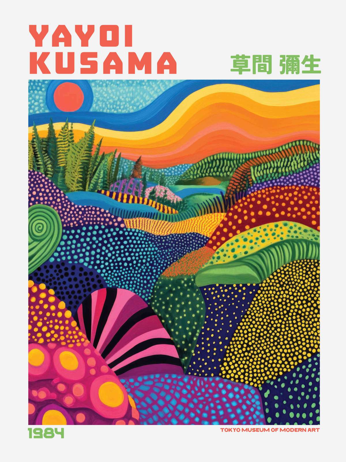 Poster - Yayoi Kusama Kunst 1984