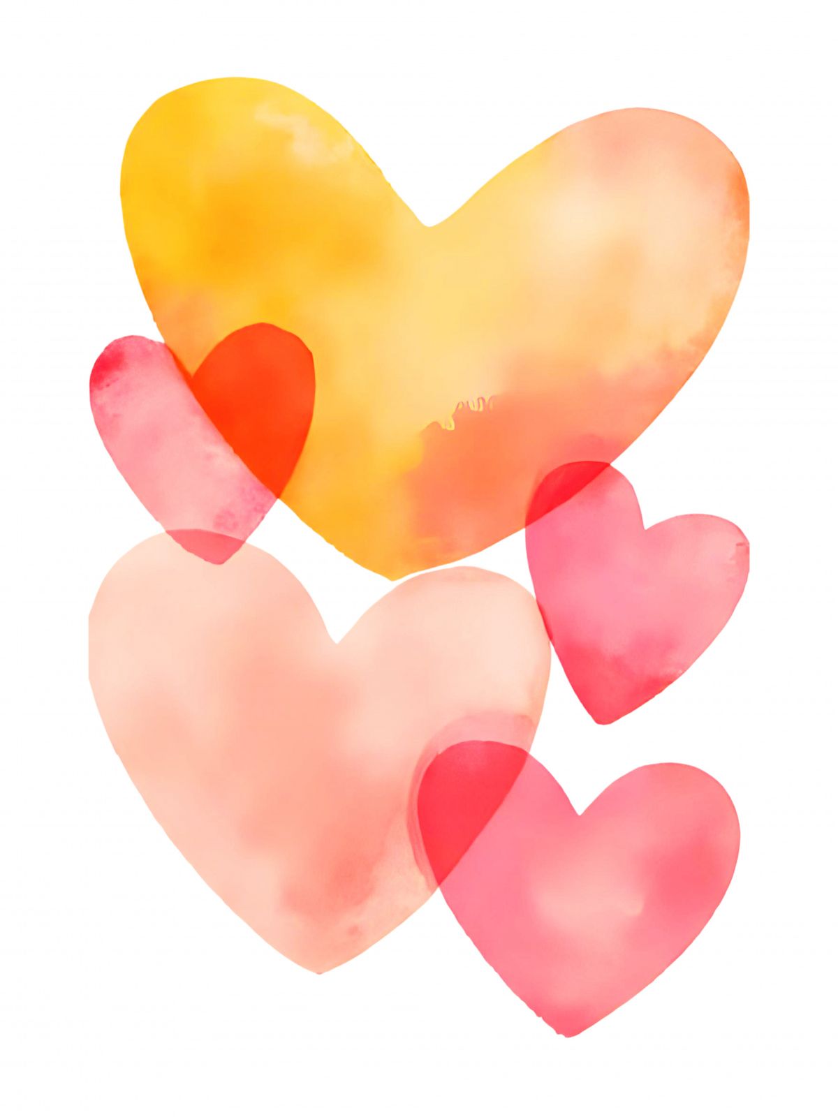 Poster - Aquarel Harten
