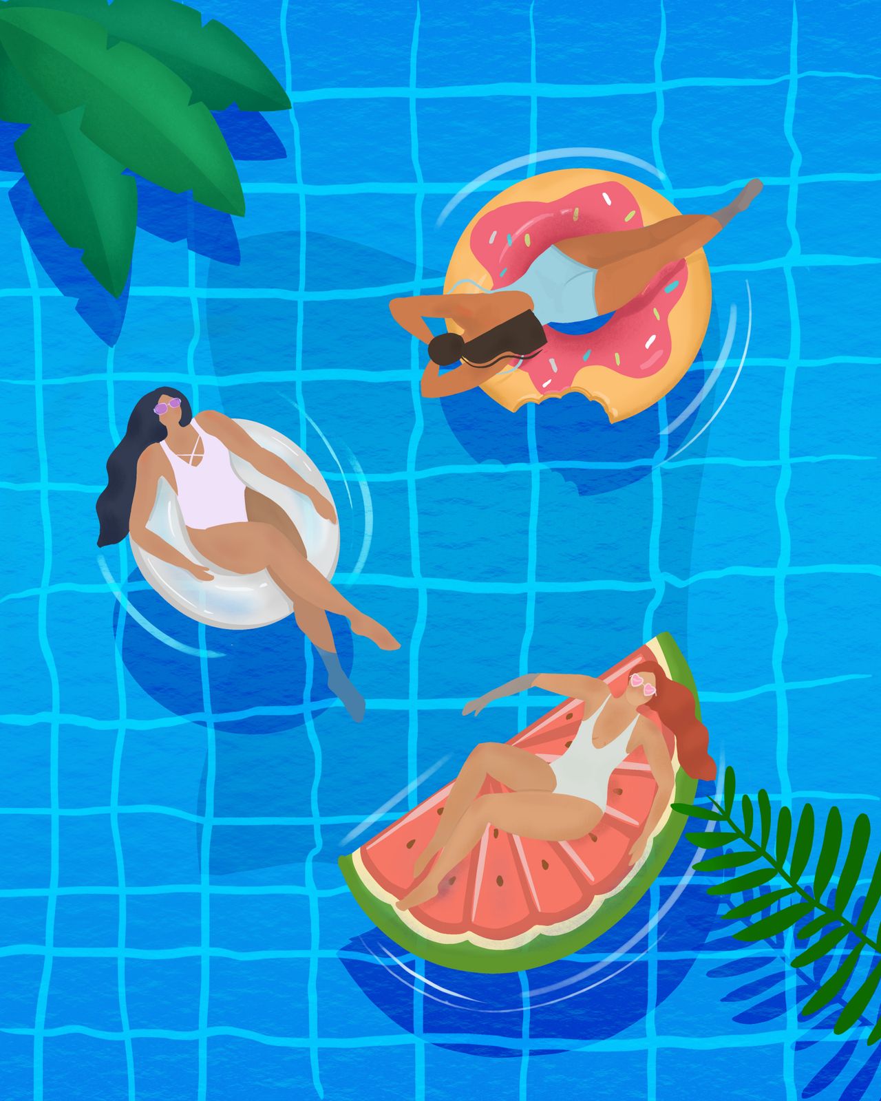 Poster - Zomer Zwembad Drijver
