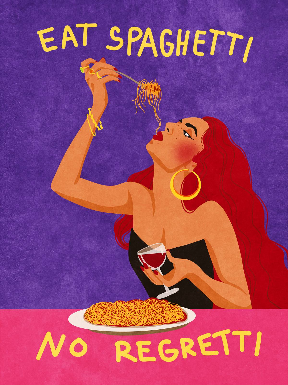 Poster - Eet Spaghetti Geen Spijt