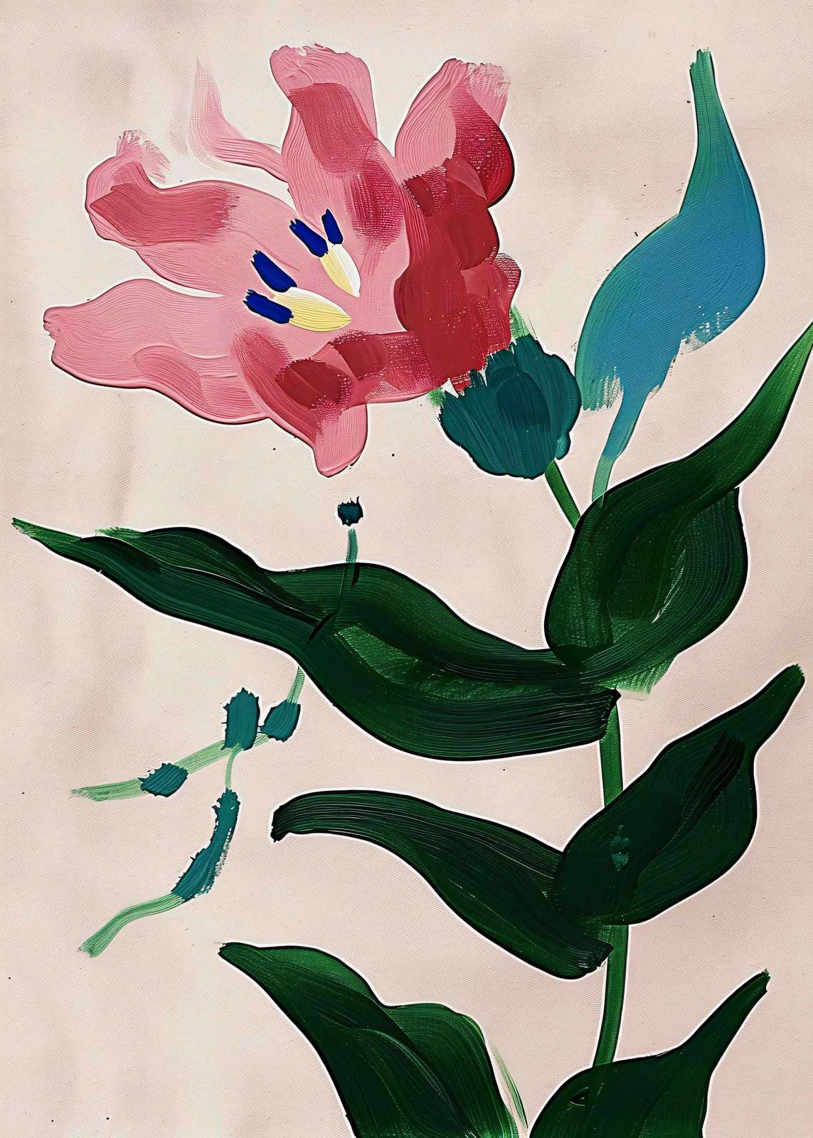 Poster - Bloemen Kunstwerk