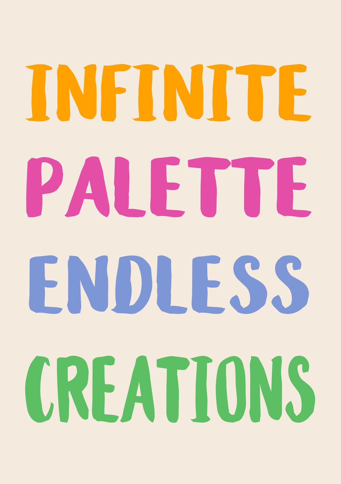 Poster - Oneindig Palet Creaties