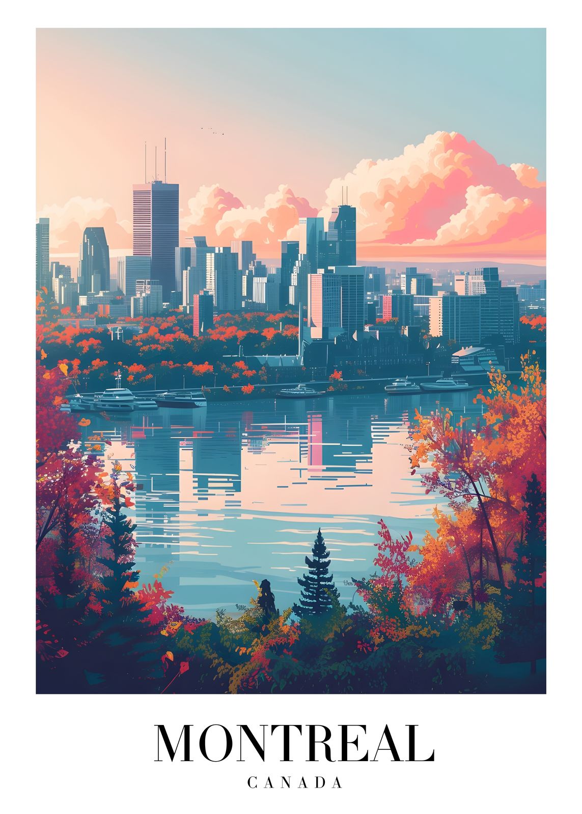 Poster - Montreal Stadsgezicht