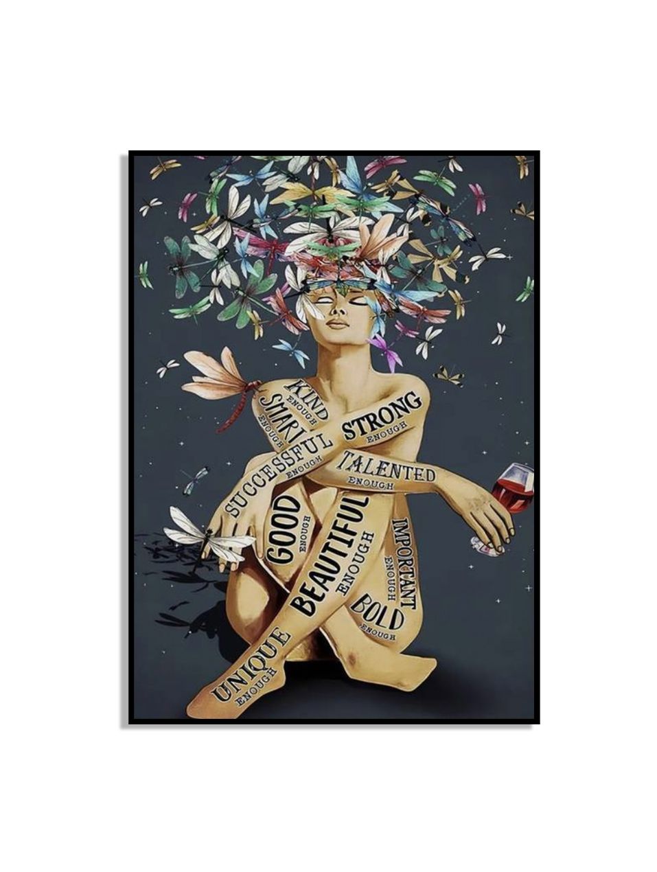 Vlindervrouw Wandposter