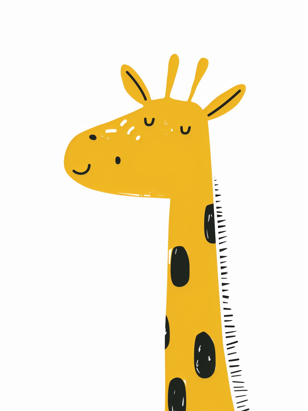 Poster - Schattige Giraffe