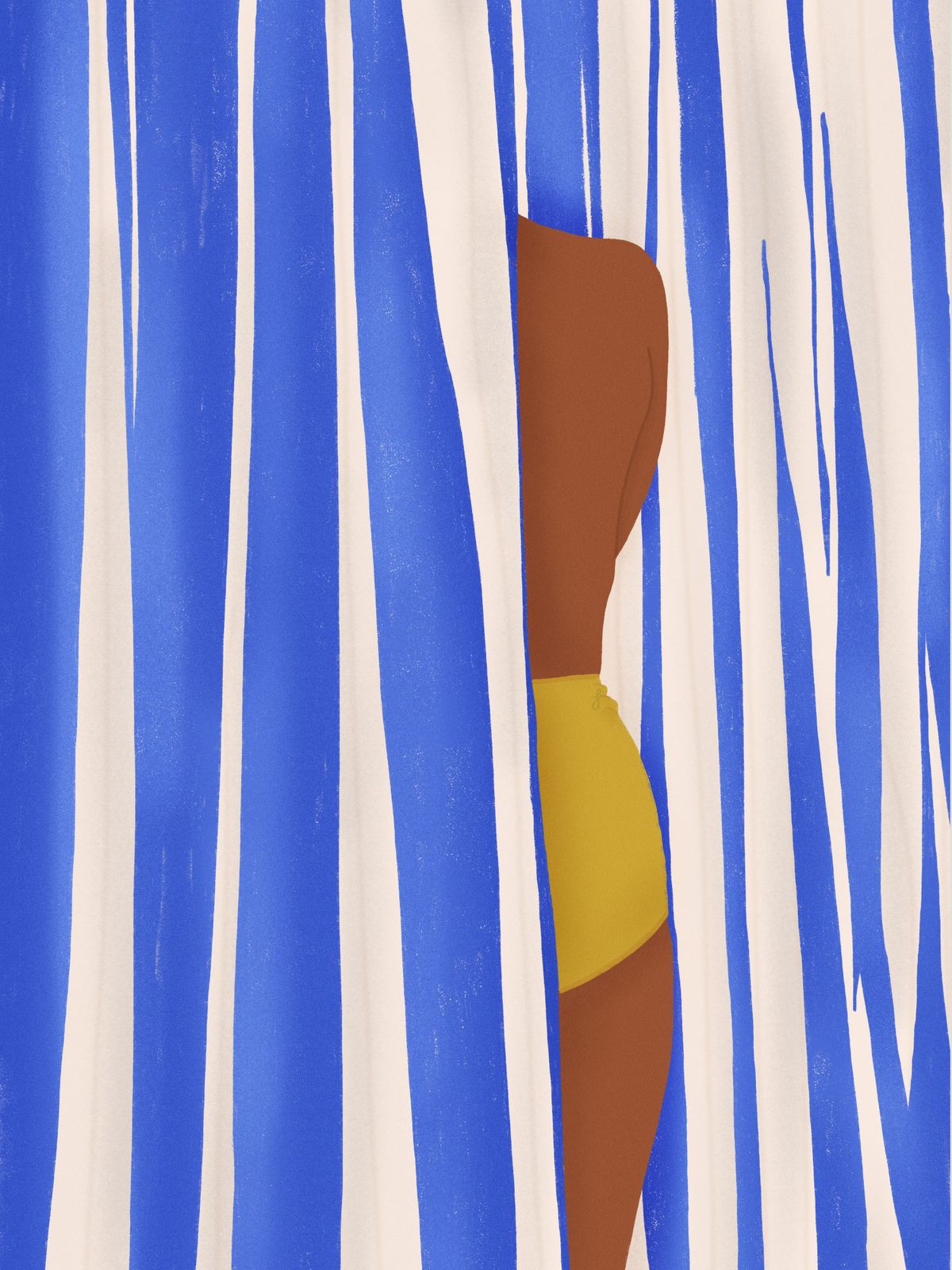 Poster - Blauwe Strepen