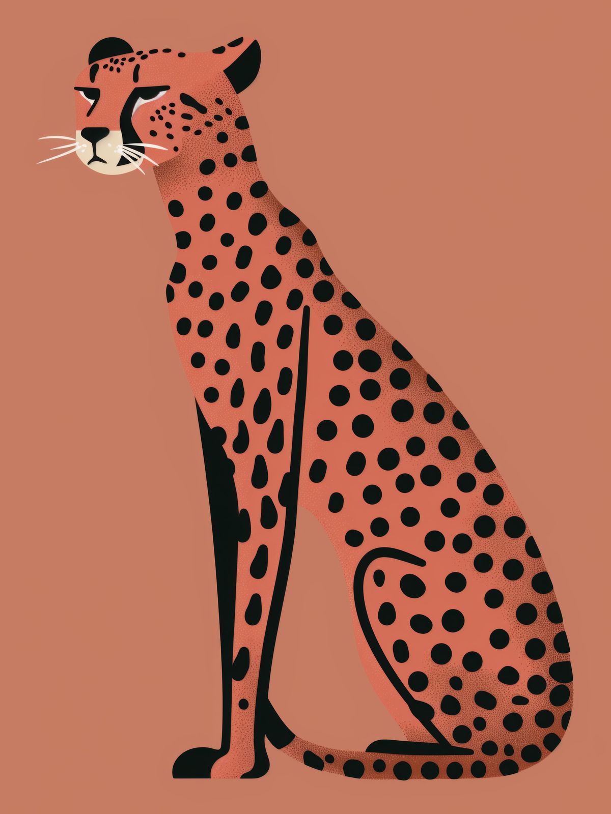 Poster - Cheetah Illustratie