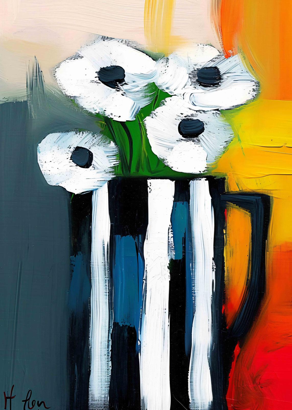 Poster - Bloemenvaar