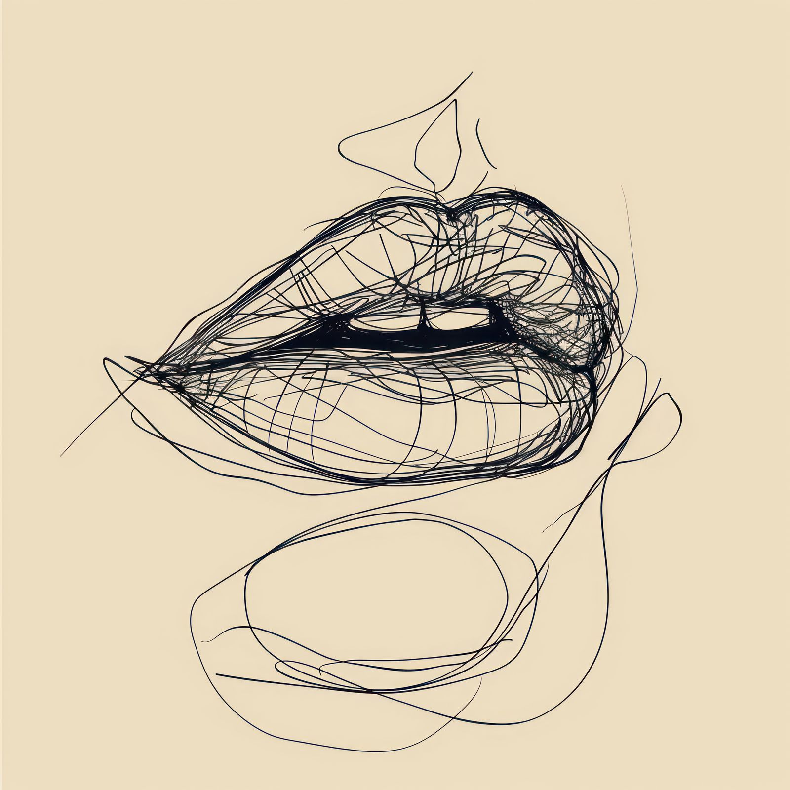 Poster - Abstracte Lippen
