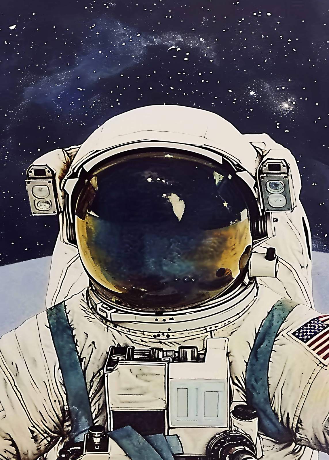 Poster - Astronaut in de ruimte
