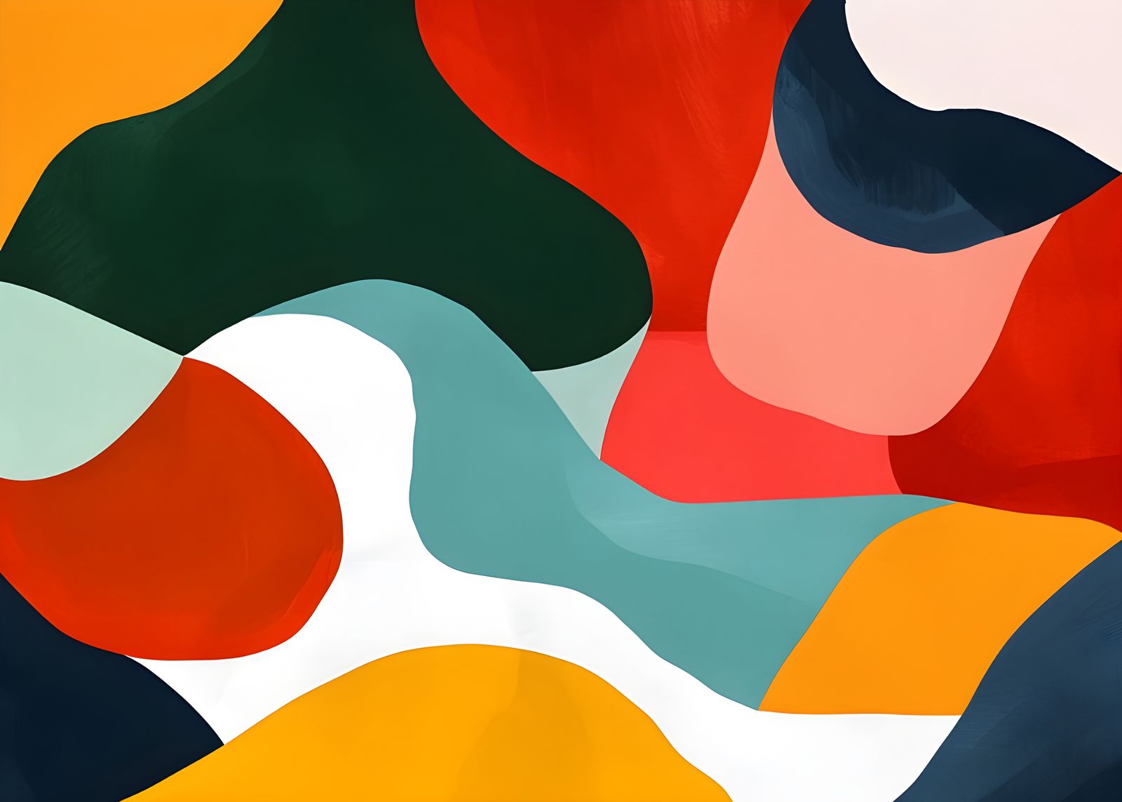 Poster - Abstract Kleurrijke Kunst