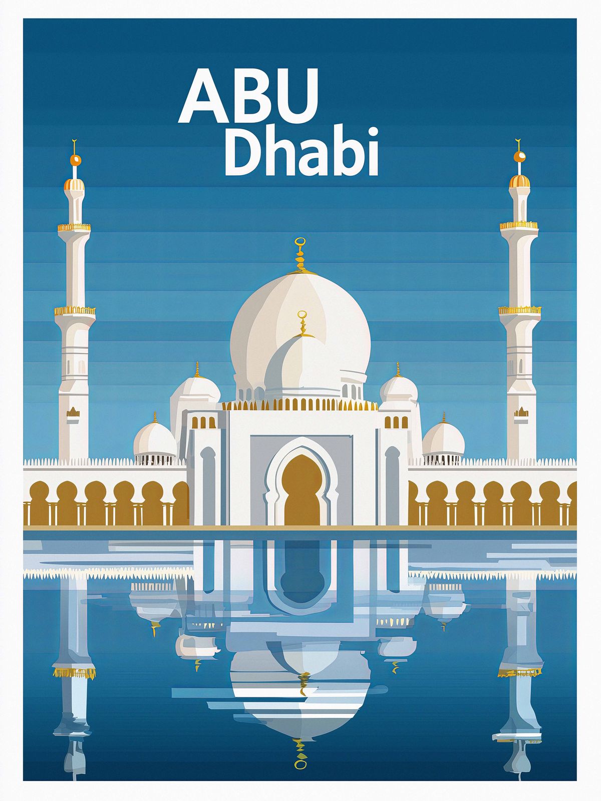 Poster - Abu Dhabi Reflectie
