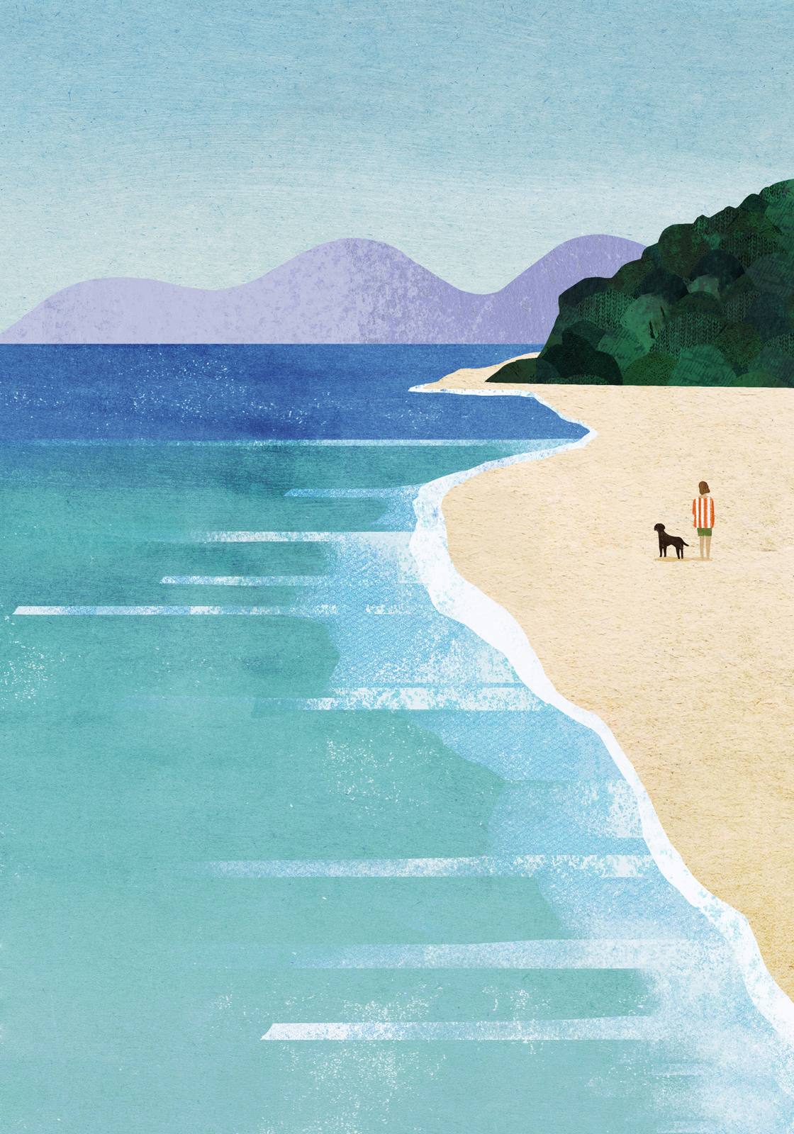 Poster - Strandscène