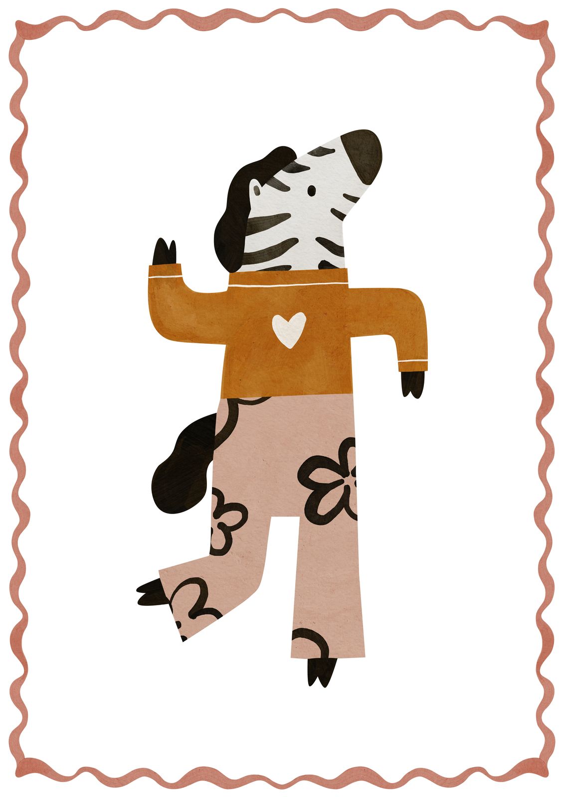 Poster - Dansende Zebra