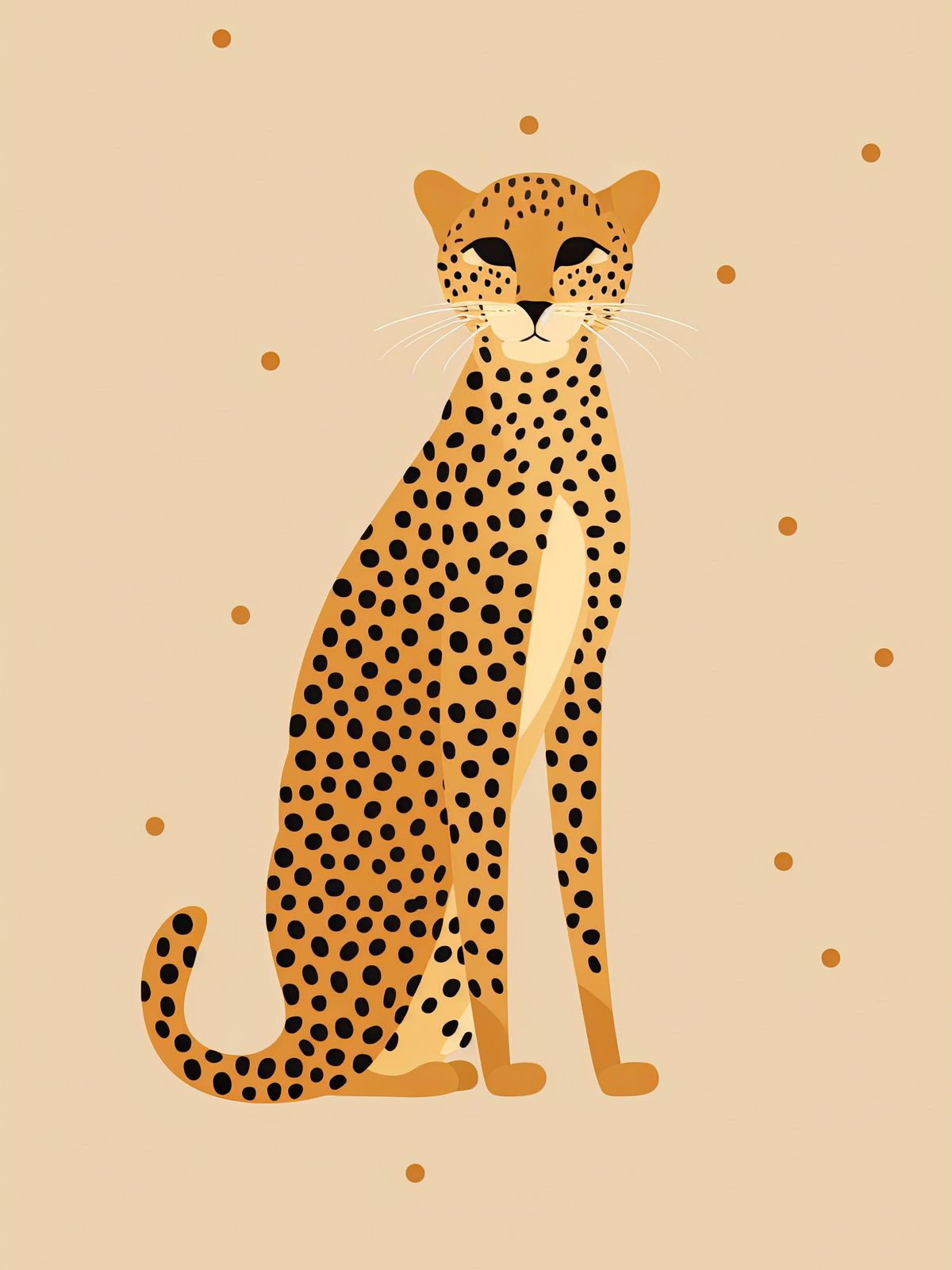 Poster - Cheetah Illustratie