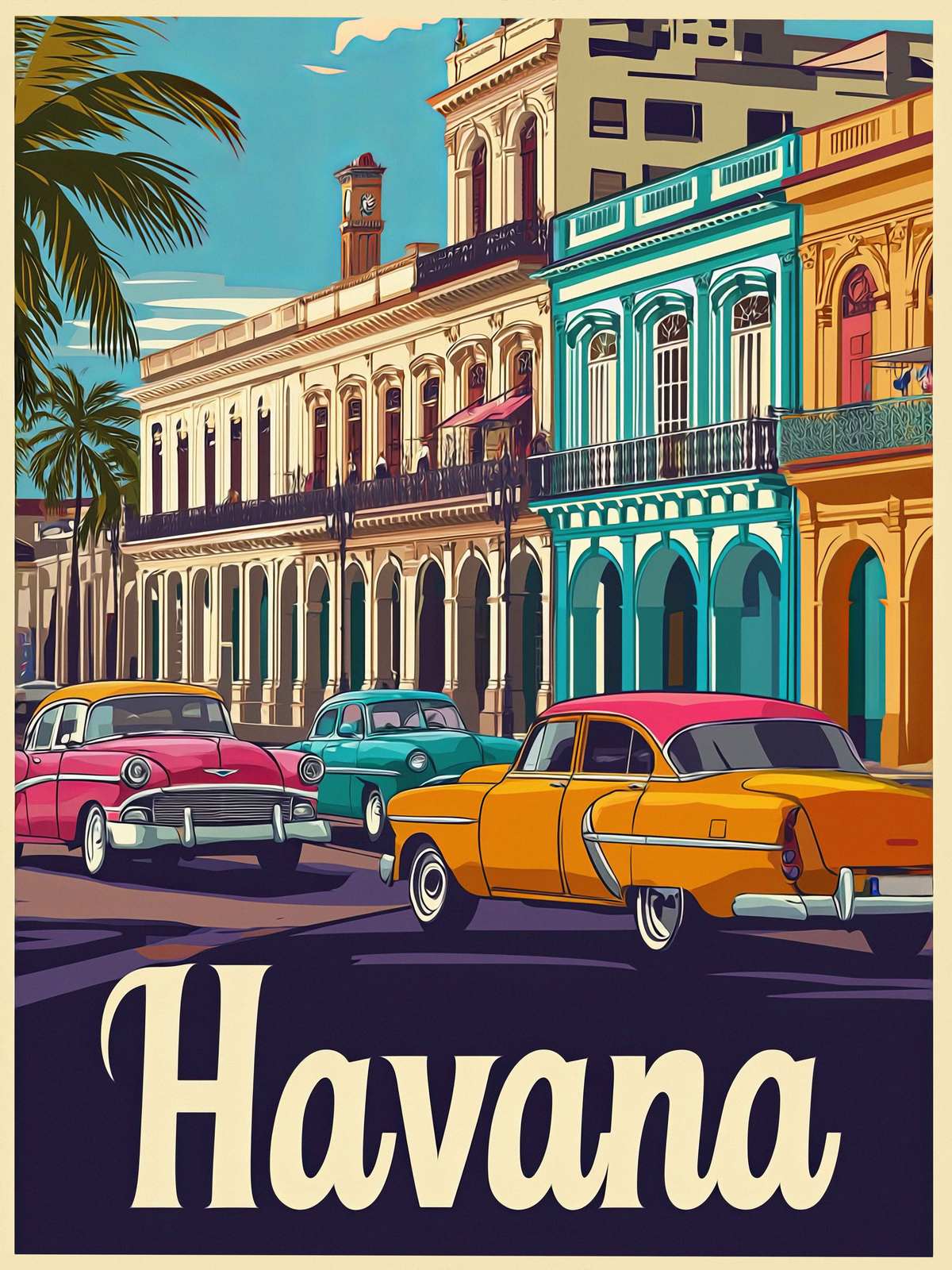 Poster - Havana Stadsgezicht