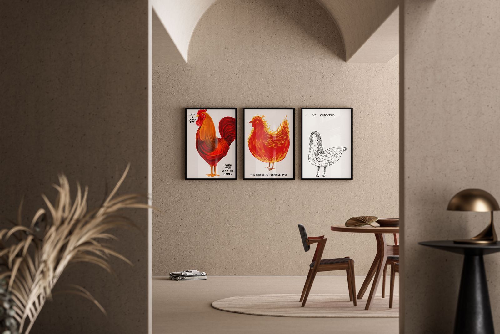 Poster - Kippenkunst Collectie / Set van 3