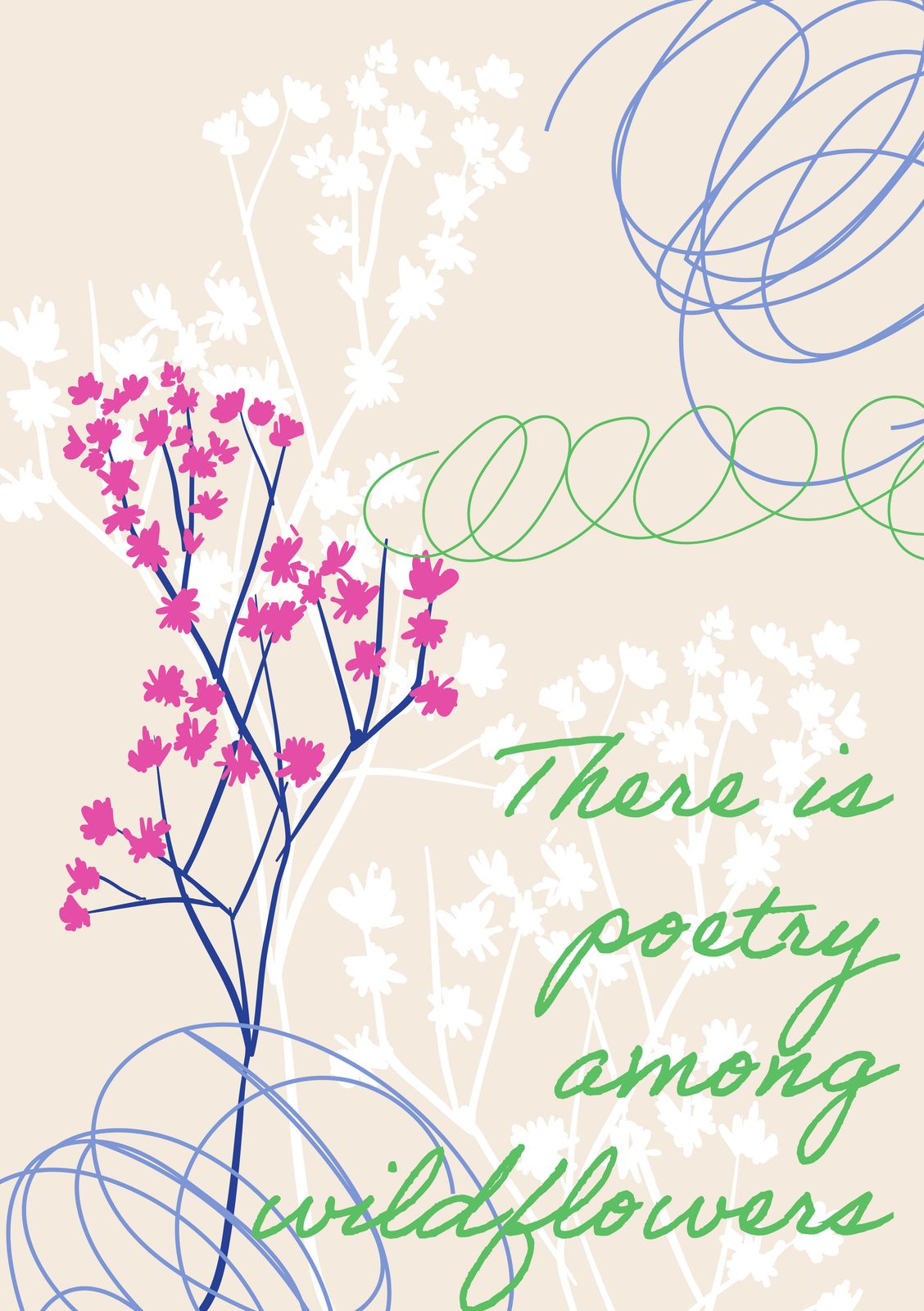 Poster - Poëzie Tussen Wilde Bloemen