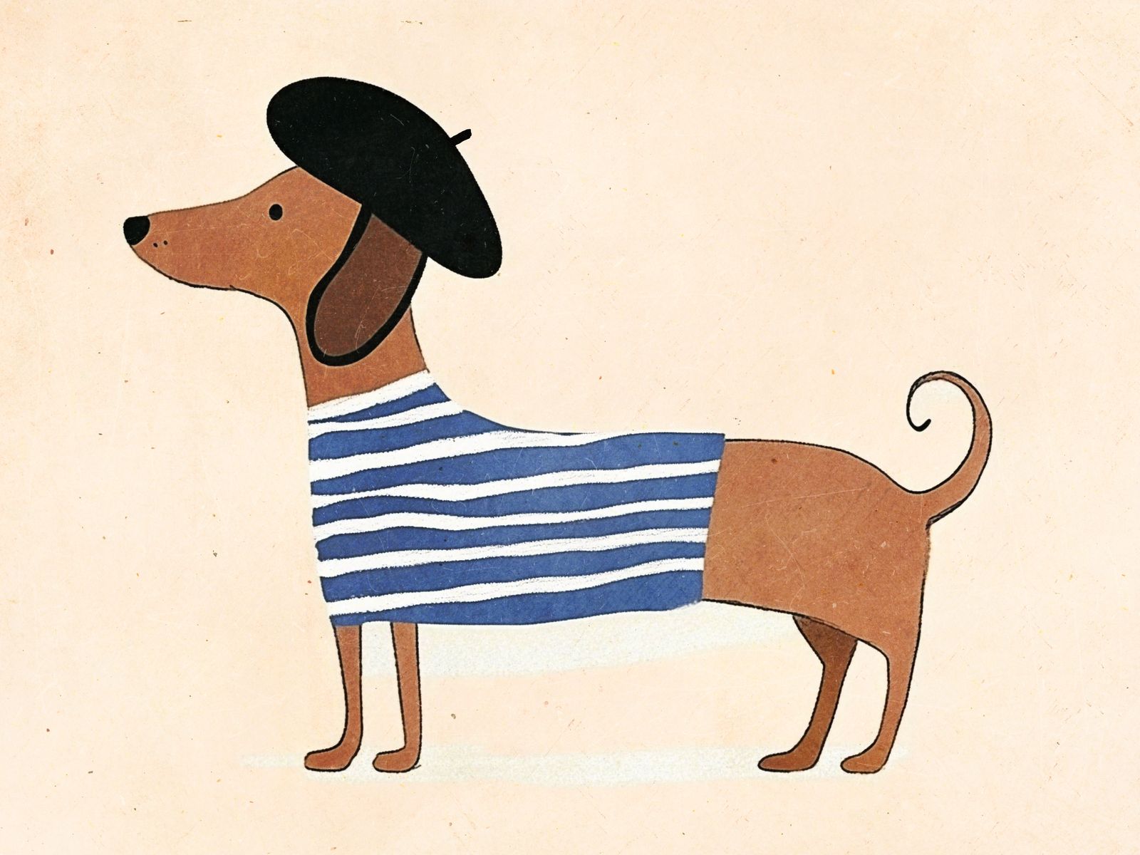 Poster - Hond met Baret