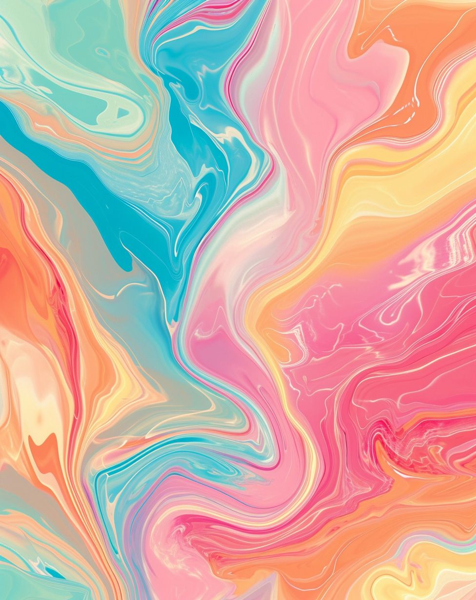 Poster - Kleurrijke Abstracte Wervelingen